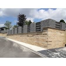 Wpc Gartenzaun Set In Anthrazit 180cm Lang Gabionen Mauer Gabionen Zaun