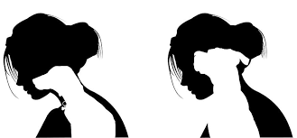 Silhouette of a man sitting alone on the beach looks sunset. Girl Woman Female Silhouette Young People Happy Person Hair Human Thinking Pikist