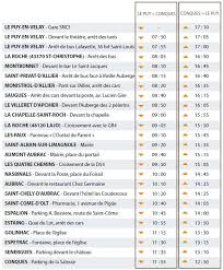 Horaires Du Bus Aller Et Retour Conques Le Puy Bus Le Puy Puy