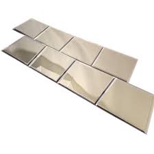 Grout comes in a variety of colors and is used on all types of ceramic, stone, and mosaic tiles. Abolos Reflections Gold Beveled Square 8 In X 8 In Glass Mirror Wall Tile 1 77 Sq Ft Hmdref0808 Go The Home Depot