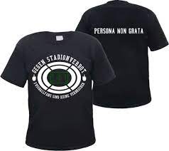 Funny shirt to acknowledge your unwelcome where you are going. Persona Non Grata T Shirt Gegen Stadionverbot Schwarz 90minuten De Onlineshop
