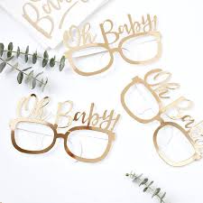 Oh Baby Photo Props Baby Shower Favors Gold Glasses For Etsy Baby Shower Photo Props Baby Shower Advice Cards Baby Shower Photo Booth Props