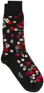 Top quality, patterned socks, 20 denier. Paul Smith Floral Pattern Socks 30 Farfetch Com Lookastic