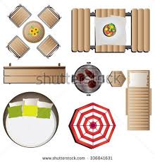 Outdoor Furniture Top View Set 12 For Landscape Design Vector Illustration Landscape Design Design Furniture