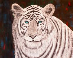 Naydenov is ordered to find and destroy the white tiger. Compassionate White Tiger Rachel Joy Studios Paintings Prints Animals Birds Fish Wild Cats Tigers Artpal