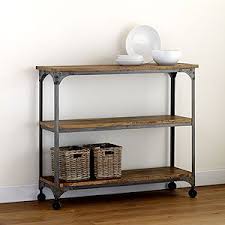 Wood And Metal Aiden 3 Shelf Console Table Bucherregal Aus Holz Wohnzimmermobel Regal
