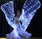 Isis Wings For Belly Dance LED Light Up Angel Wings - Glow Isis Dance Wings  With Telescopic Sticks For Performances & Parties LED Angel Wings
