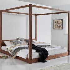 This four poster bed frame is fairly easy to build but we would suggest you taking this task on with a friend because holding some of the pieces up by yourself can be a daunting task. Canopy Bed Low Four Poster Get Laid Beds Double Contemporary Wooden