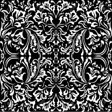 Bold black and white ornament surface design. White Floral Pattern On A Black Background Royalty Free Cliparts Vectors And Stock Illustration Image 13355387