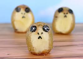 Here Is A Recipe For Porg Potatoes Because Porgs Starwars Com Star Wars Food Star Wars Snacks Star Wars Themed Food
