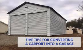Shop many sizes mental portable carports for sale at abba patio with free shipping. Five Tips For Converting A Carport Into A Garage