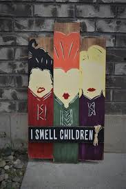 Hocus Pocus Sign I Smell Children Sign Halloween Diy Kit Diy Wood Kit Rustic Decor Halloween Decor Sanderson Sisters Witches Decor Halloween Wood Crafts Witch Decor Halloween Deco