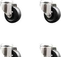 Amazon.com: Hard Rubber Swivel Bolt Hole Caster Set of 4 ...