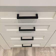A House We Built Custom House Designed By Husband Wife Team Modern Farmhouse Ins Matte Black Kitchen Hardware Black Kitchen Hardware Black Drawer Handles