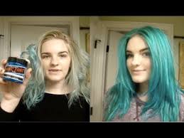 Many blue hair dyes come with conditioners to moisturize while adding shine. Manic Panic Atomic Turquoise Hair Experiment Youtube