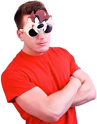 Tasmanian devil costumes are all about the way his head and face look, and if you get that right, you'll have an awesome costume for whatever type of party you attend. Amazon Com Sunstaches Looney Tunes Tasmanian Devil Sunglasses Party Favors Uv400 Toys Games