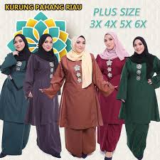 Baju kurung johor riau tradisional klasik. Ready Stock Baju Kurung Pahang Riau Plus Size 3xl 5xl High Quality C