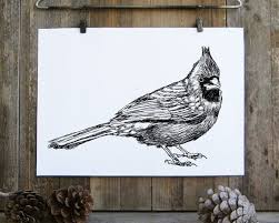 Black And White Printable Bird Pictures Cardinal Bird Print Black And White Printable Bird Decor Etsy In 2020 Bird Prints Nature Art Prints Nature Art