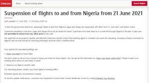 Travel update · let us sing . Emirates Flights Travel Update Emirates Ban Nigeria Passenger Flights Indefinitely Bbc News Pidgin