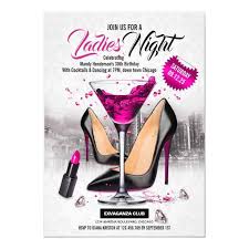 Ladies Night Girls Night Out Birthday Party Invitation Zazzle Com Girls Night Party Ladies Night Girls Night Out