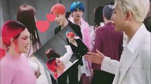 Halsey) boy with luv (japanese version) boyz with fun. Saludo De Halsey Namjoon Jimin Jugando Con Supuesta Novia Jungkook Yeontan Youtube