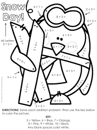 Build Your Students Math Fact Fluency For Addition And Subtraction With These Winter Color Math Coloring Addition Coloring Worksheet Addition And Subtraction