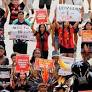 En Brasil las marchas indígenas en Brasilia cumplen el tercer día por los derechos de la tierra