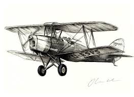 Tiger Moth Airplane Drawing Tiger Moth Vintage Planes