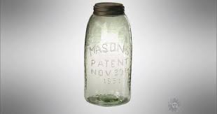 Vintage Antique Mason'S Patent Nov 30Th 1858 Quart Jar Whittled Glass Ball  Lid - Eximpro