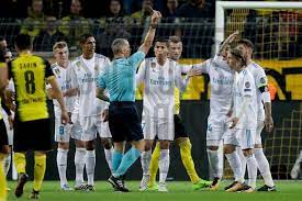 Bjorn kuipers signals a free kick to czech republic. Soccrates Images Referee Bjorn Kuipers Cristiano Ronaldo Of Real Madrid Luka Modric Of Real Madrid Sergio Ramos Of Real Madrid