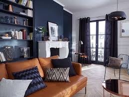 Photo housse de canapé gamme contemporaine chocolat. Le Retour Du Canape En Cuir Marron Dans Le Salon Nathalie Deco