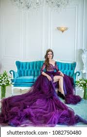 Disney princess dress up trunk deluxe 21 piece amazon exclusive 4.4 out of 5 stars 14,609. Beautiful Princess Purple Fluffy Long Dress Stock Photo Edit Now 1082750480