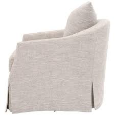 Why you'll love it roar & rabbit designs textiles, furniture and home accessories that blend modern style with. Zoey Modern Classic Grey Slipcovered Round Swivel Barrel Chair Kathy Kuo Home