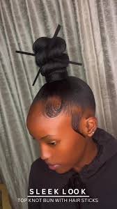 Knotted Bun with Chop Sticks