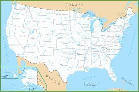 Usa rivers and lakes map. Usa Rivers And Lakes Map
