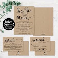 Wedding Invitations With Rsvp Cheap Wedding Invitation Etsy In 2020 Wedding Invitations Rsvp Wedding Invitation Templates Etsy Wedding Invitations