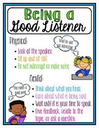 Good Listening Chart Worksheets Teaching Resources Tpt