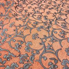 Orange abstract pattern collection mountain spoonflower fabric by the yard. Chenille Floral Polyester Curtain Upholstery Fabric Burnt Orange