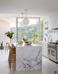white marble kitchen