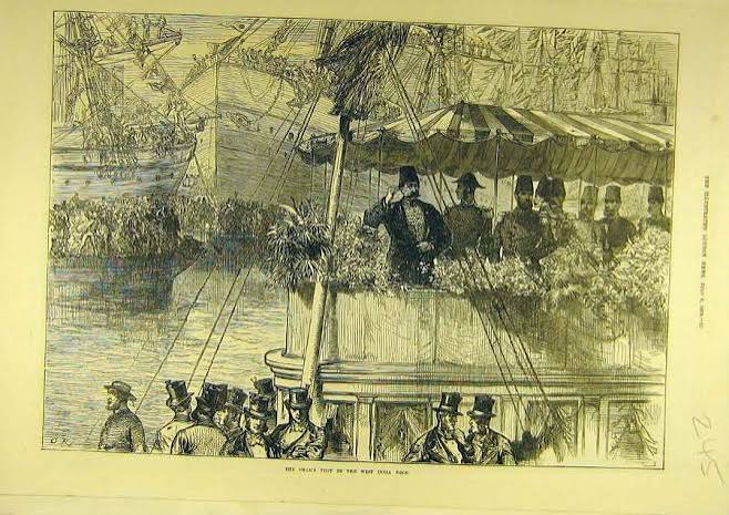 Antique Print 1873 Shah Visit West India Docks London Soci | ANTIQUES.CO.UK |
