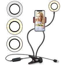 Ring Light With Cell Phone Holder Circle Lights Led Lighting For Photo Photography Vlogging Video Walmart Com Walmart Com