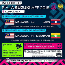 Galeri foto ini memaparkan perlawanan akhir kedua piala aff suzuki 2018, malaysia menentang vietnam di stadium nasional my dinh, vietnam. Tiket Piala Aff 2018 Dijual Secara Online Stadium Dan Terkini Di Cawangan Al Ikhsan Rileklah Com
