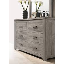 Mirrored dressers and nightstands, front and nightstands with champagne trim detailing. Floren Contemporary Weathered Gray Wood Bedroom Set Panel Bed Dresser Mirror Nightstand Chest On Sale Overstock 30933072