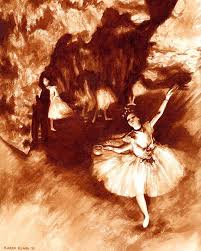 Coffee Art Prima Ballerina Painted Using Only Coffee Degas Ballet Ballerina Print Latte Dancer Espresso Coffee Art Painting Coffee Painting Coffee Art