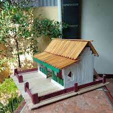 Miniatur rumah dari stik es krim kreasi dari stik es cream. Prakarya Maket Miniatur Rumah Adat Betawi 2 Dari Stik Es Krim Lazada Indonesia
