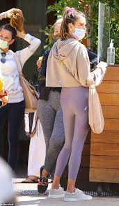 Are copyright to their original owners. Alessandra Ambrosio Strikes A Sporty Pose In Yoga Pants During Belated 40th Birthday Lunch In Malibu Daily Mail Online