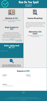 Correct Spelling For Zeus Infographic Spellchecker Net