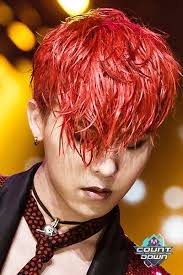 Love the red hair, probably what others are saying. Twitter G Dragon Hairstyle Bigbang G Dragon Bigbang