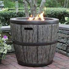 'solid concrete fire balls & decorative fireplace objects. Wine Barrel 27 Gas Fire Pit With Concrete Base Table Top Lip For Outdoor Wine Barrel Fire Pit Barrel Fire Pit Outdoor Fire Pit Table
