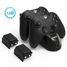 Vogek Xbox One One X One S Controller Charger Dual Slot High Speed Docking Charging Station Wit Xbox Wireless Controller Battery Pack Charger Xbox Controller